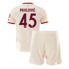 Bayern Munich Aleksandar Pavlovic #45 Tredjedraktsett Barn 2024-25 Kortermet (+ korte bukser)